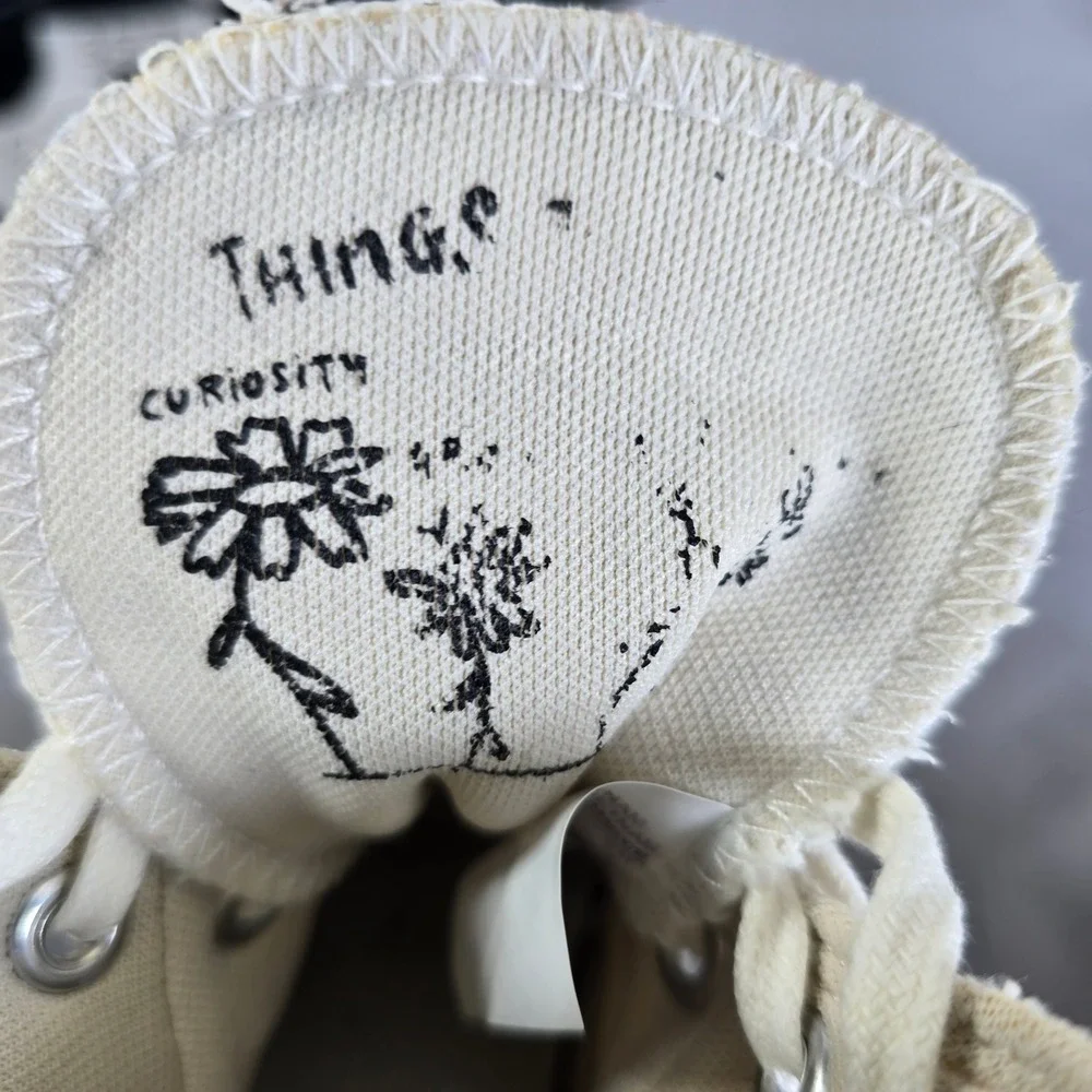 Converse Run Star High Top Sneakers Hike Platform Embroidered Floral Woman 4.5 - Picture 8 of 9